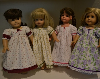 4 nightgowns/EACH SOLD SEPARATELY/ for 18 inch doll