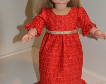 Regency dress for 18 inch doll