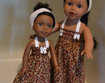 Maxi dresses for 18 and 14 inch dolls/SOLD SEPARATELY, or as a SET