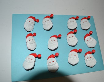 Santa Claus buttons. Set of 12