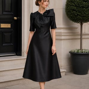 Classy Black Vintage Dress - Etsy