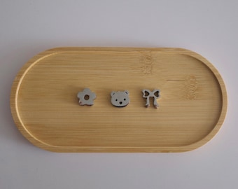bear, bow, flower matcha sieve sifter weights beads charms | food grade stainless steel. SIFTER NOT INCLUDED