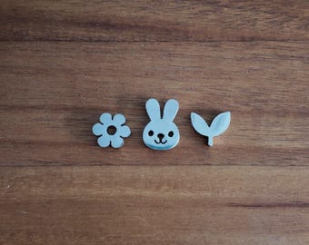 bunny, flower, sprout matcha sieve sifter weights beads charms | food grade stainless steel. SIFTER NOT INCLUDED