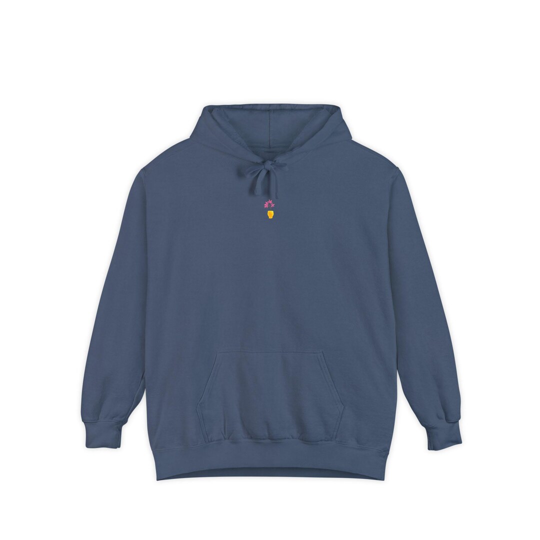 Watercolor Wildflower Embroidered Hoodie | Hand-stitched Floral Design ...