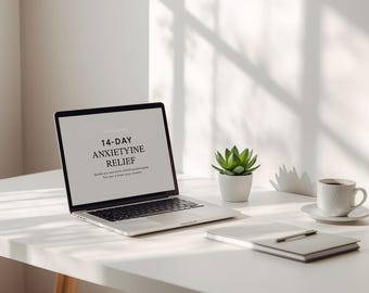 Anxiety Relief Printable | 14-Day Calm Reset Guide | Overwhelm & Nervous System Reset| Instant Download