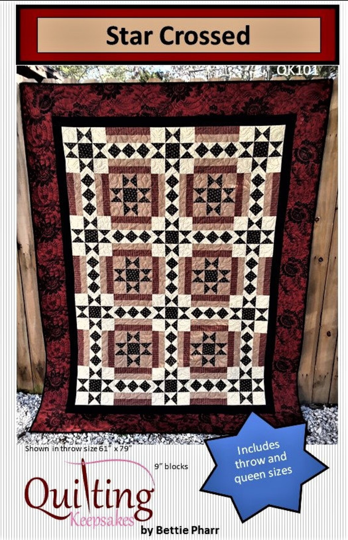 Star Crossed Quilt Pattern PDF Etsy