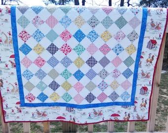 Quilt for Sale, Baby Quilt, Gender Neutral, Circus Theme