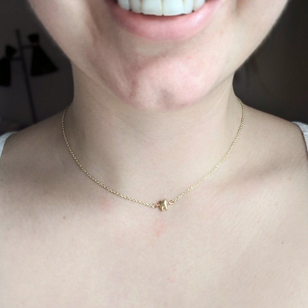 Gold Tooth Necklace / Dainty Tooth Necklace / Dental Hygienist Gift / Gold Choker Necklace / Tooth Jewelry / Dentist / Teeth / Wisdom teeth