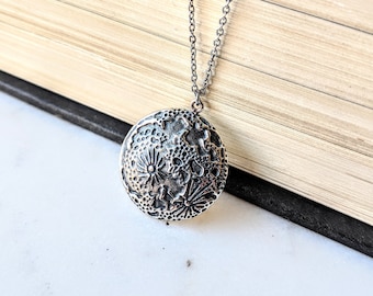 Sterling Silver Full Moon Necklace