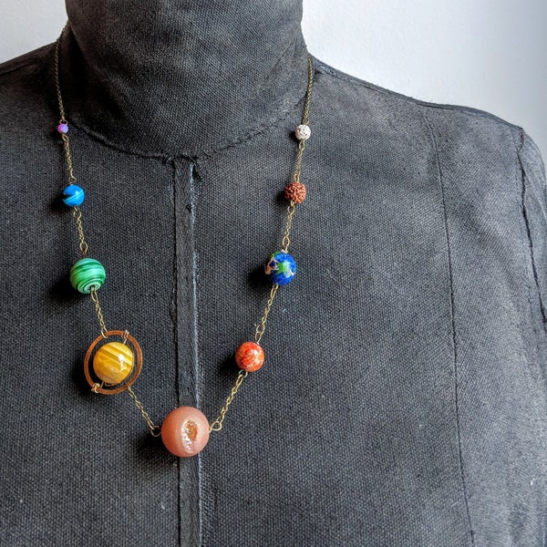 Planet Necklace Planets Jewelry Galaxy Necklace, Galaxy Jewelry Solar System Necklace space jewelry