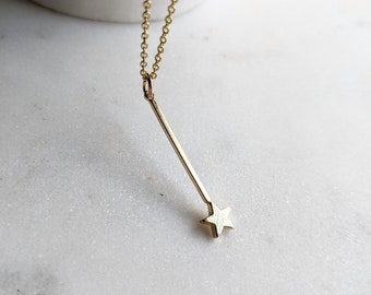 Fairy Godmother Wand Gold Necklace / Fairy Godmother / Cinderella / Magic Wand Jewelry / Godmother Gift