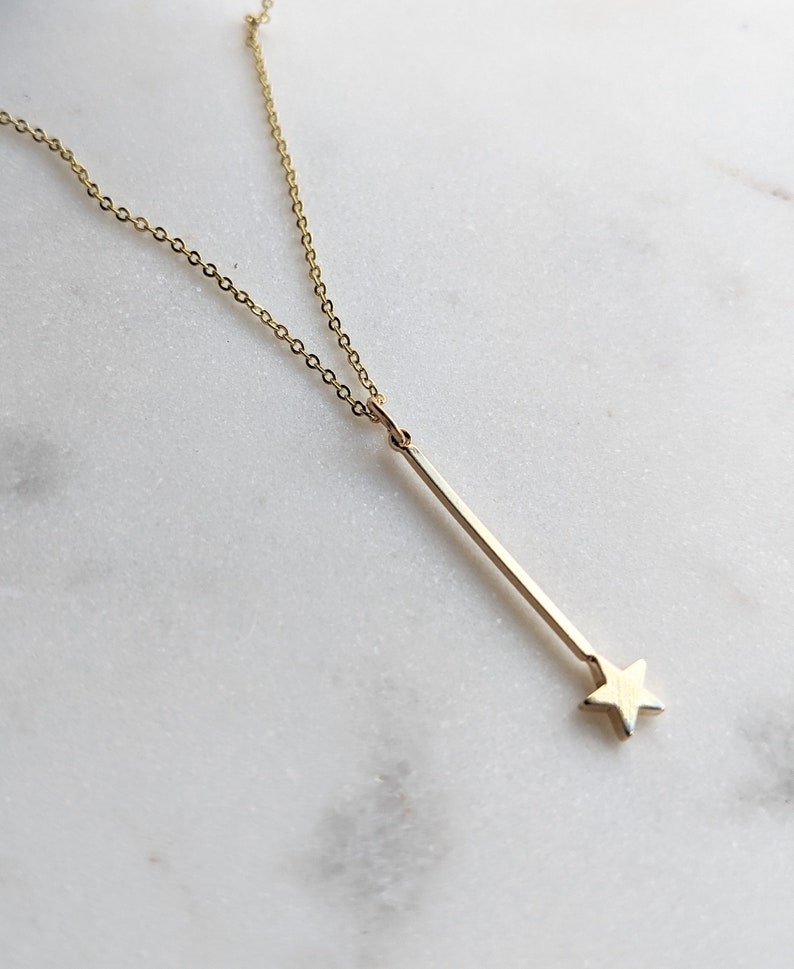 Fairy Godmother Wand Gold Necklace / Fairy Godmother / Cinderella / Magic Wand Jewelry / Godmother Gift image 4