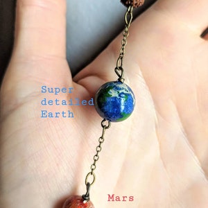 Planet Necklace Planets Jewelry Galaxy Necklace, Galaxy Jewelry Solar System Necklace space jewelry image 5