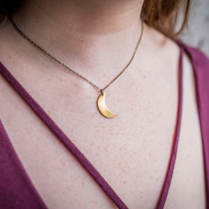 Tiny Moon Necklace