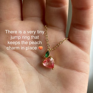 ORIGINAL Ariana Grande Peach Necklace / Fruit Jewelry / Fruit Necklace / We Cant be Friends Necklace / Peaches / Ari Peach Necklace zdjęcie 3