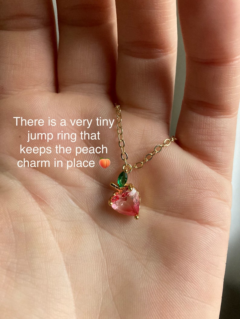 ORIGINAL Ariana Grande Peach Necklace / Fruit Jewelry / Fruit Necklace / We Cant be Friends Necklace / Peaches / Ari Peach Necklace zdjęcie 3