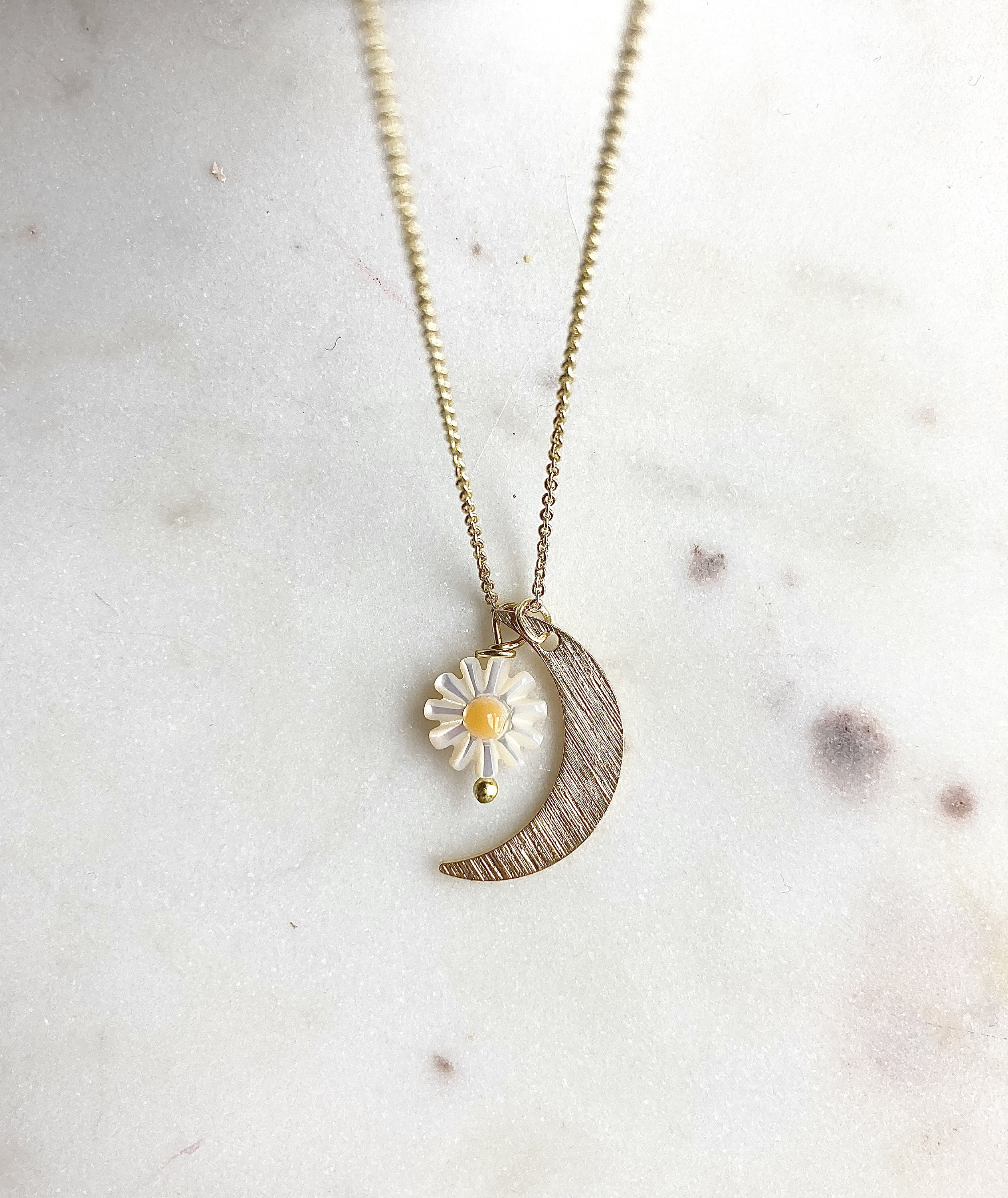 Moon flower necklace deals