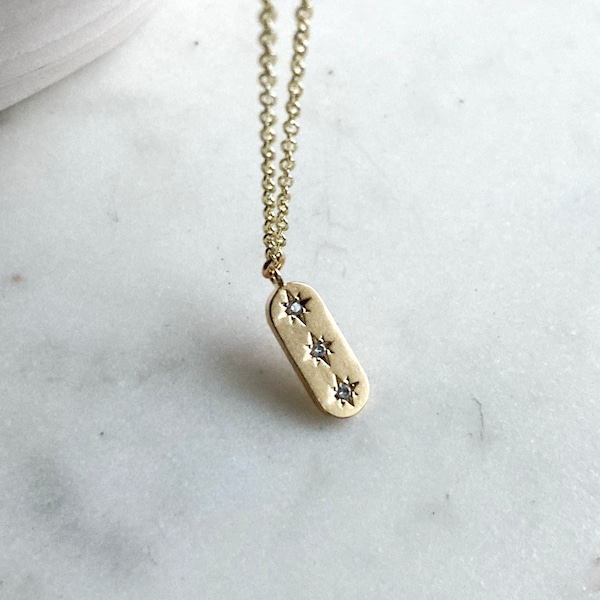 Orion's Belt Constellation Necklace - Gold Star Necklace - Constellation Necklace - North Star - Star Jewelry - dainty gold necklace