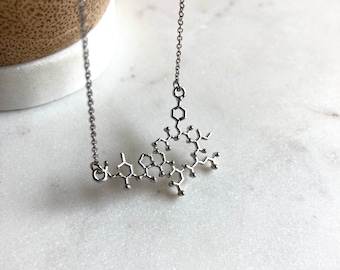 Oxytocin Cuddle Molecule Necklace / Push Present / Biology / Science Necklace / Molecular / Cuddle Buddy / New Baby Gift / Baby Shower Gift