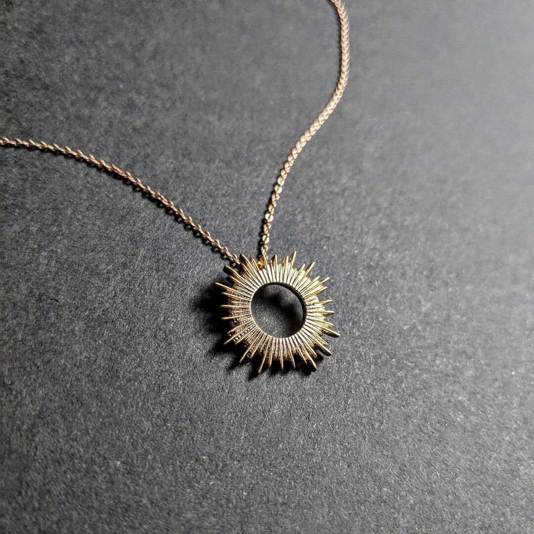 Solar Eclipse Necklace Etsy