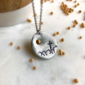 Mustard Seed Necklace / Faith Jewelry / Pewter and Stainless Steel / Mustard Seed / Silver Mountain Jewelry