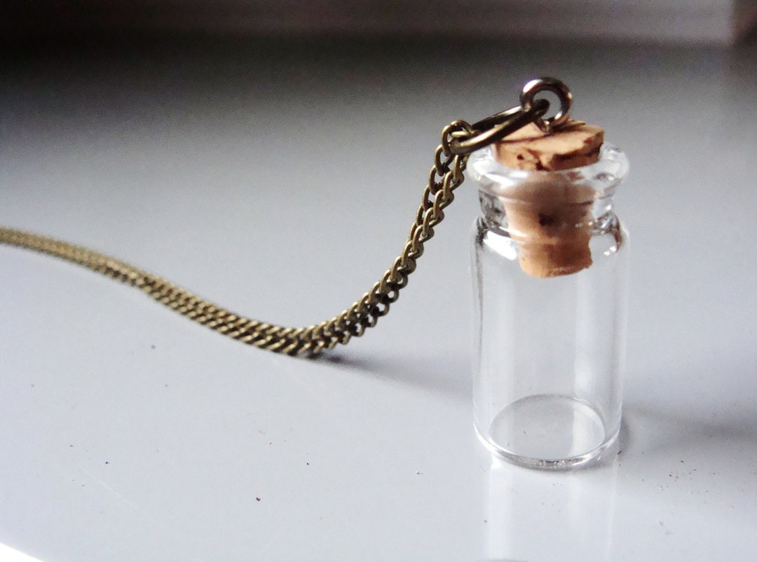 Miniature Bottle Necklace / Bottle Necklace / Jar Necklace / Flask