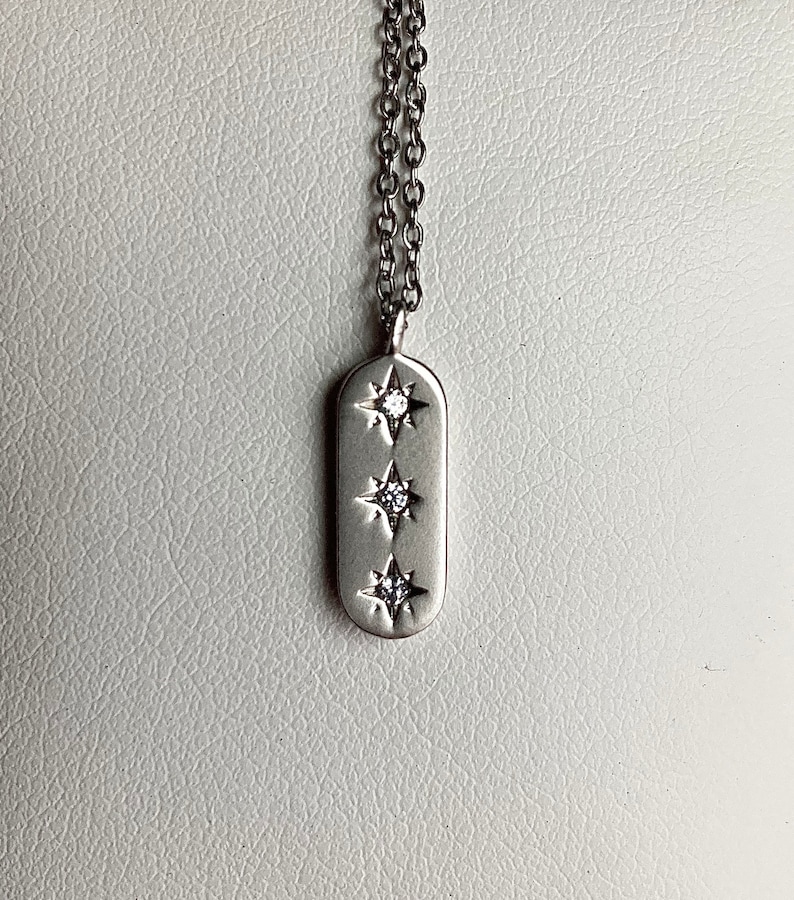 Orions Belt Constellation Necklace / Silver Star Necklace / Etsy België