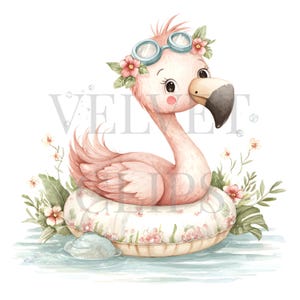 20 Sommer Schwimmbrille Schwimmer Clipart, Aquarell Outdoor Wassersport PNG, Urlaub Dekor für Einladungen & Scrapbooking
