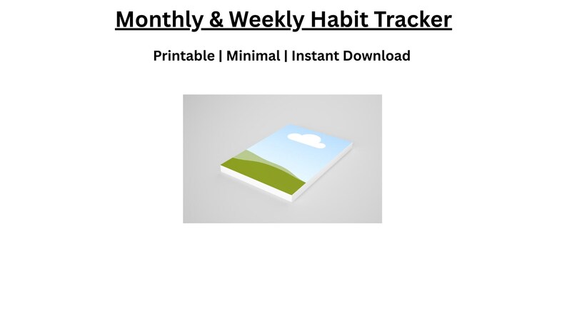 Monthly & Weekly Habit Tracker Printable | Minimal Habit Tracker PDF ...