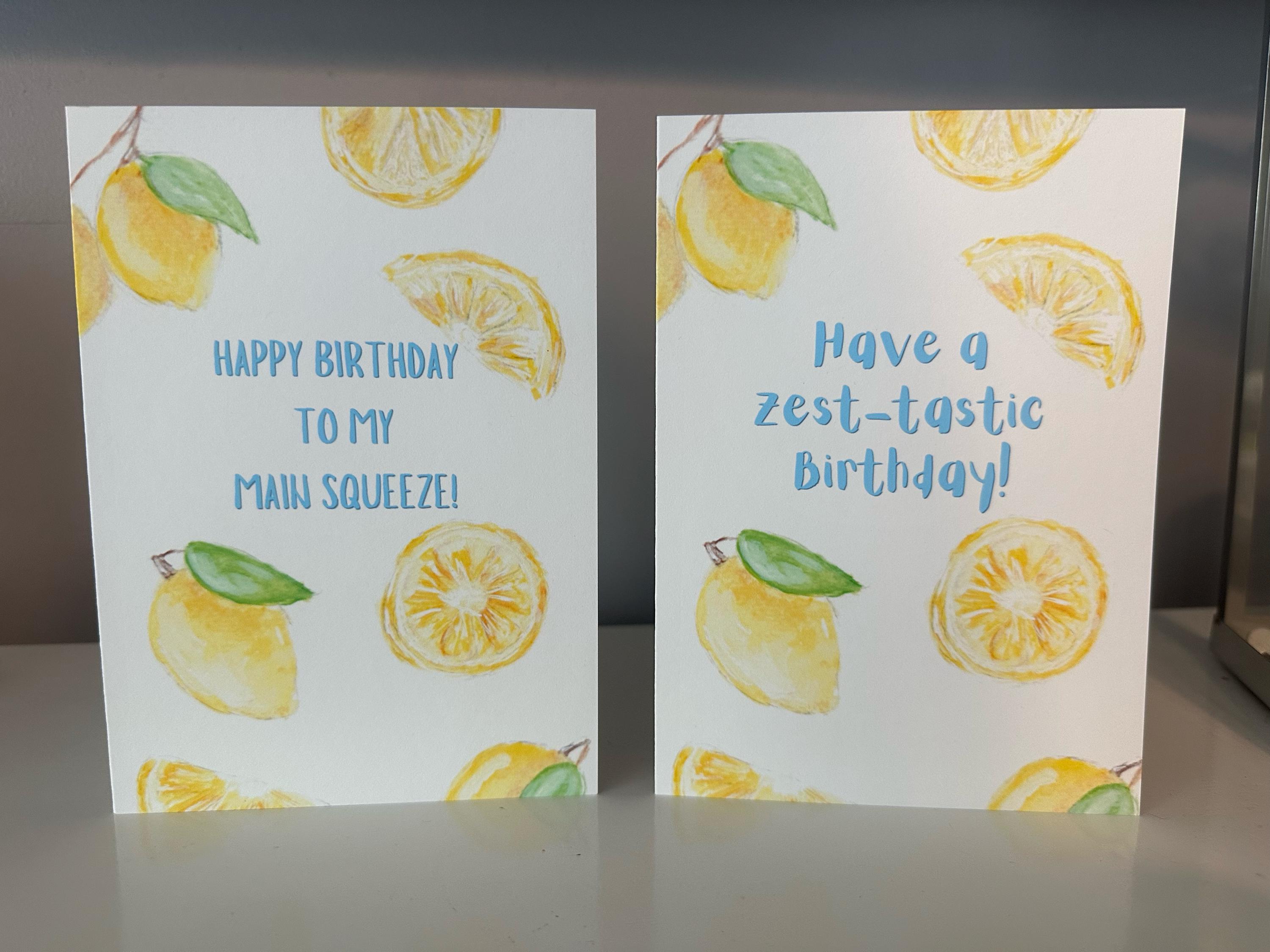 Hand Painted Watercolor Birthday Card Print With Text - Etsy