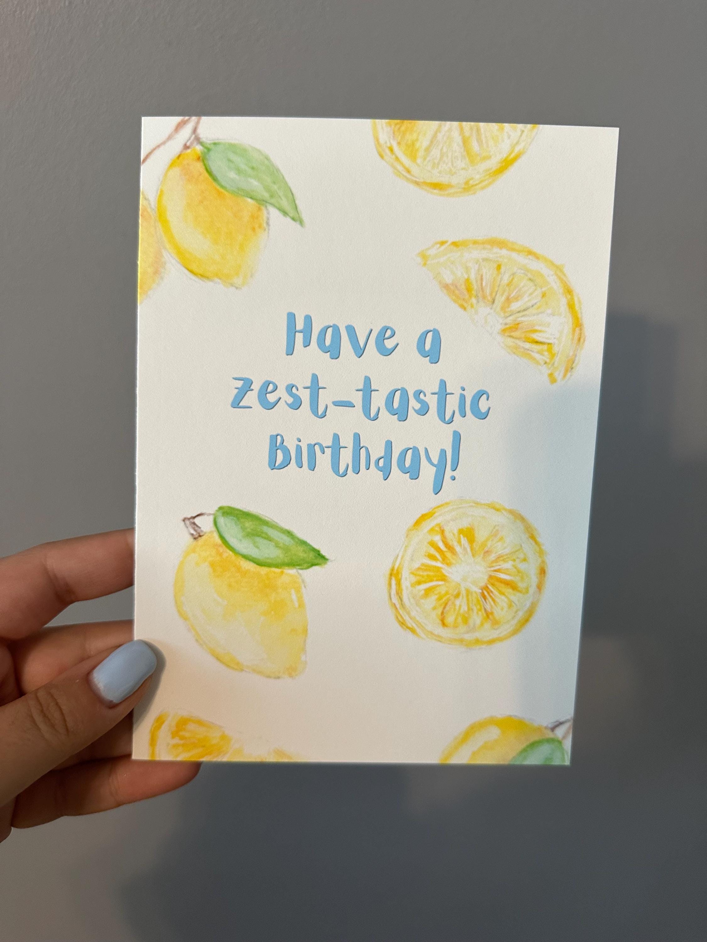 Hand Painted Watercolor Birthday Card Print With Text - Etsy
