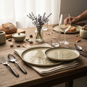 Puede incluir: Un juego de tres tazas de cerámica con un acabado moteado y mate. Las tazas son de color crema, gris claro y gris oscuro. Cada taza tiene un diseño simple y minimalista y un asa redondeada.