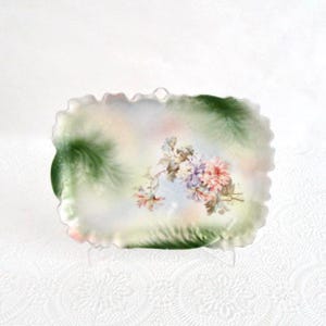 Antique Bavaria Porcelain Dresser Tray – German Trinket Catchall Ring Dish, Cottagecore Grandmillennial Vanity Decor