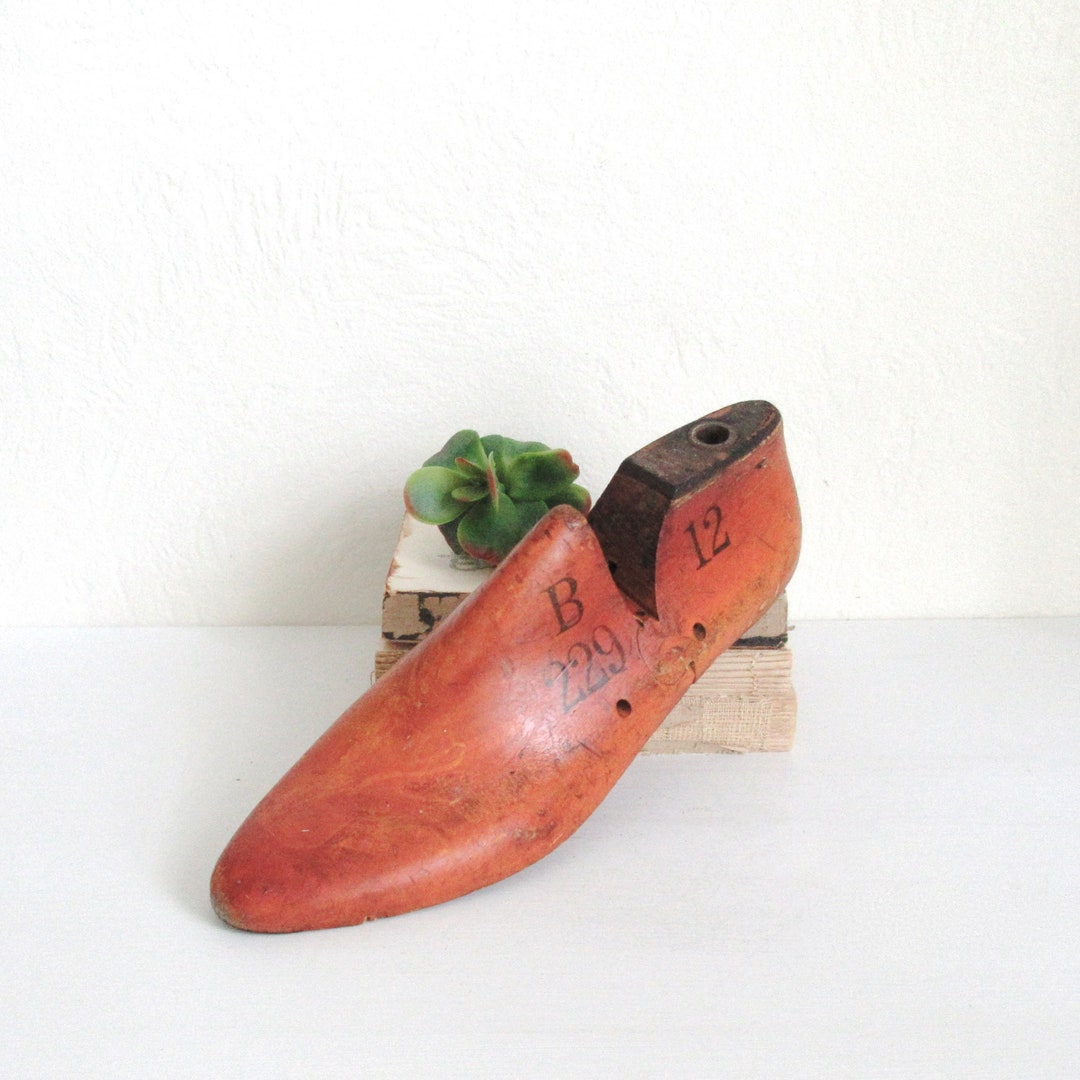 Vintage Wooden Shoe Form, Wooden Cobblers Shoe Mold Size 12, Woodright ...
