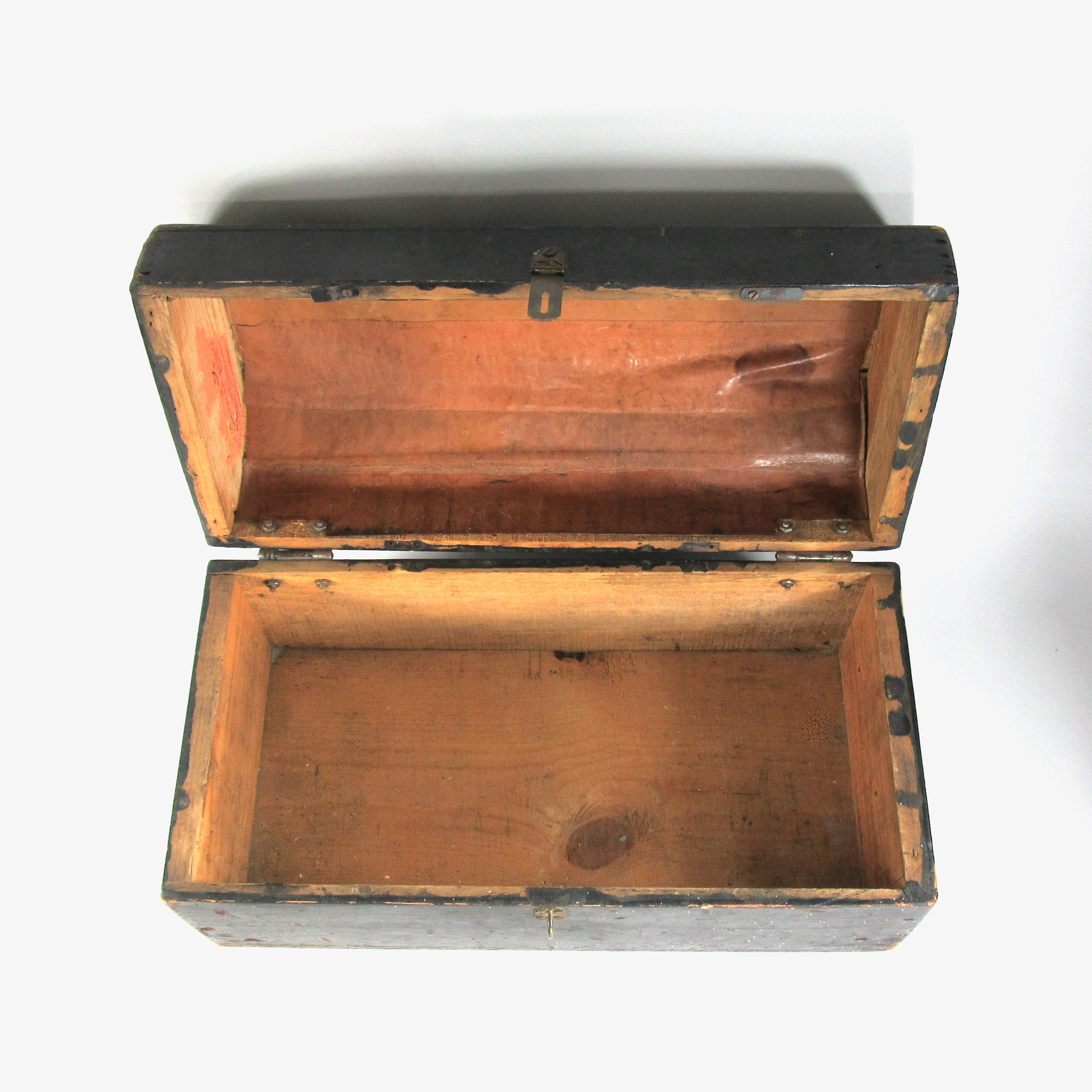 Vintage Wood Tool Box Hand Made Wooden Tool Box Domed Lid Etsy