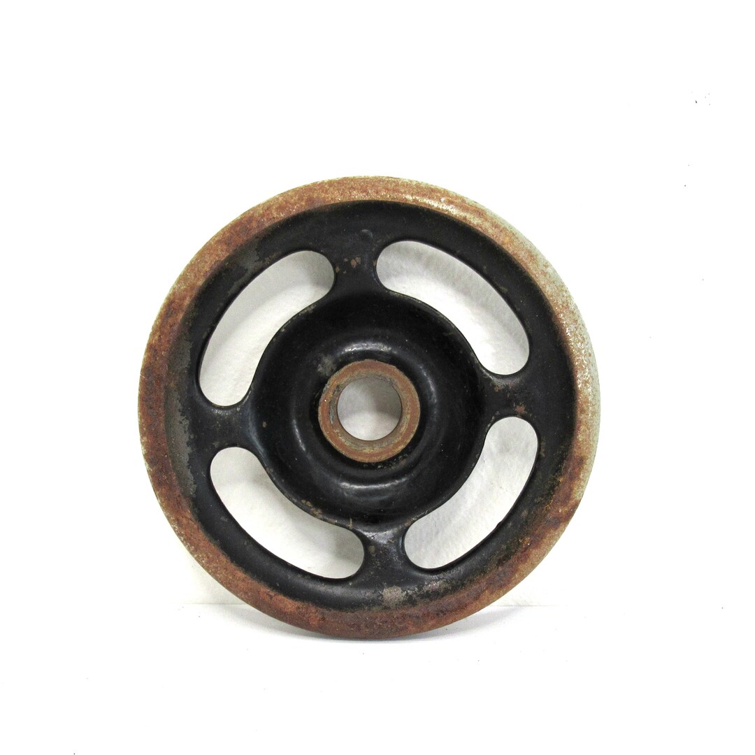 Vintage Rusty Wheel, Sewing Machine Wheel, Old Pulley Wheel, Metal