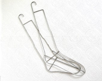 Vintage Metal Sock Stretchers, Wire Sock Forms, Antique Metal Sock Dryer, Laundry Room Decor, Farmhouse Laundry Decor, Unique Holiday Decor