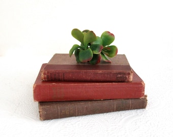 Set of 3 Vintage Hymnals, Worn Antique Songbooks, Rustic Church Music Books, Collage Paper Ephemera, Farmhouse Decor, Vintage Book Decor