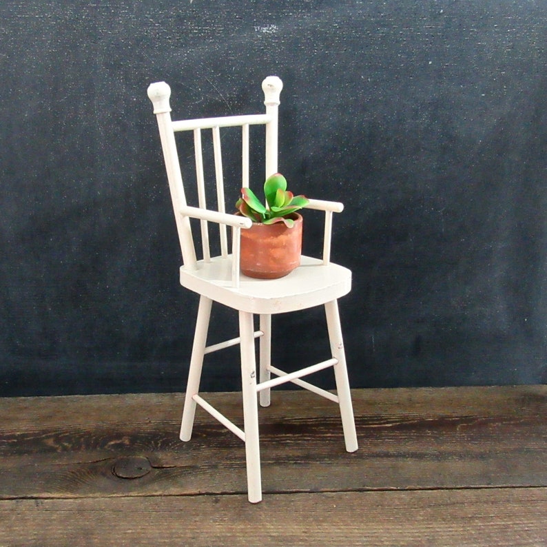 vintage wooden dolls high chair