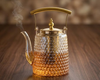 Japanese Glass Teapot with Infuser, Borosilicate Tea Pot, Loose Leaf Brewer