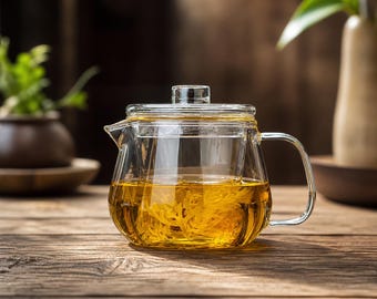 Teiera in vetro borosilicato Penguin con infusore / Macchina per tè sfuso resistente al calore