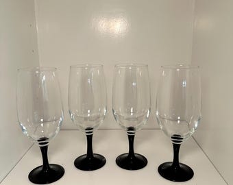 Vintage Luminarc Domino Signature Ice Tea Goblet, Set of 4. Multiple Available.