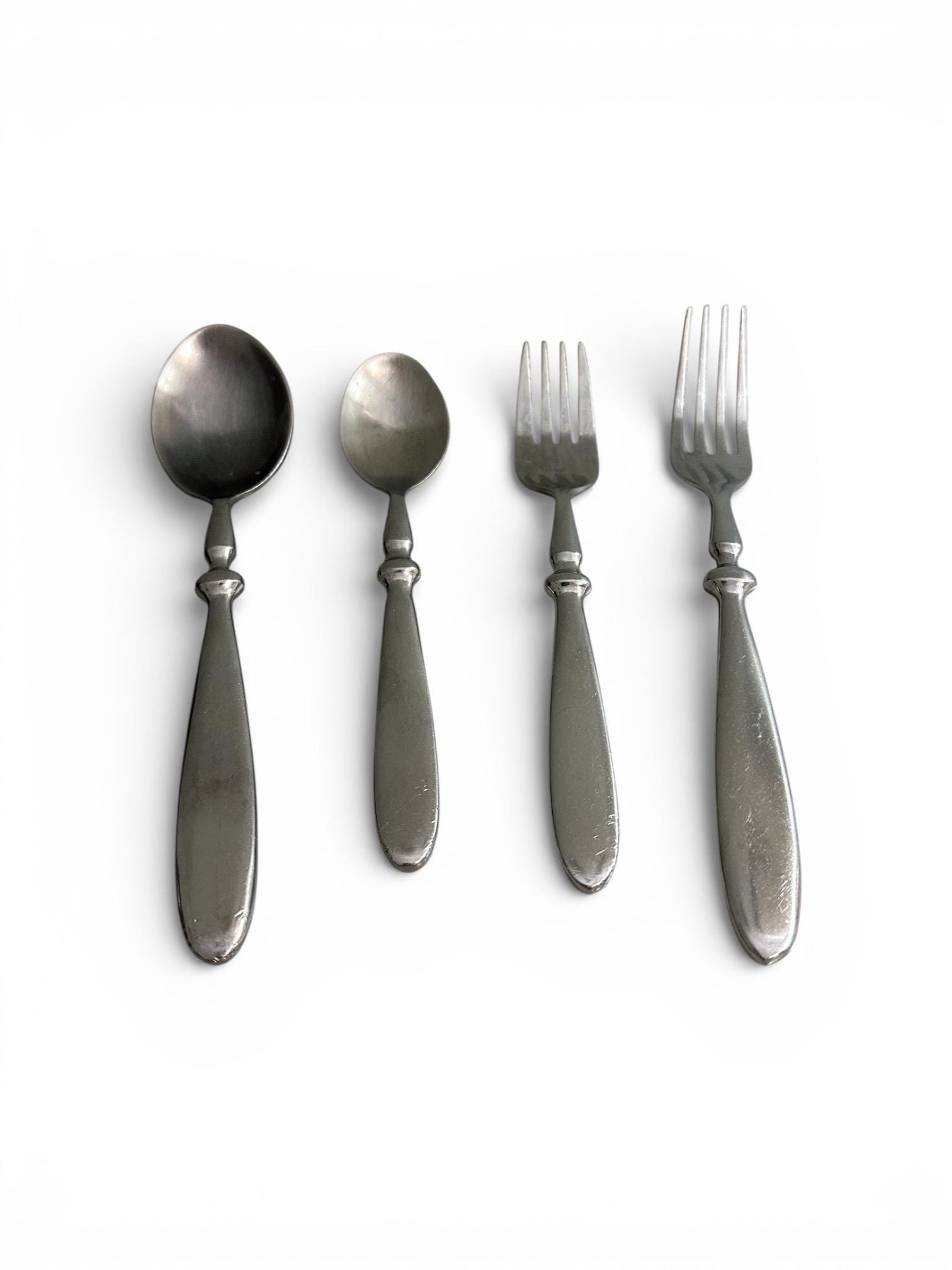 Hampton Silversmiths Stainless Bistro Flatware - Etsy Hampton Silversmiths Bistro Brown Stainless 5 Piece Place Setting Lot Flatware display picture 1