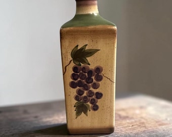 Vintage Feels Like Home by Julie Ueland Hand Painted Ceramic Oil or Vinegar Jar.