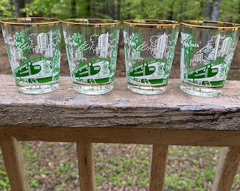 Vintage Southern Railway Cocktail Glasses. Set of Four, Multiple Available.