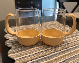 Vintage Pyrex Ware by Corning Set of 2 Drink Up Mugs.