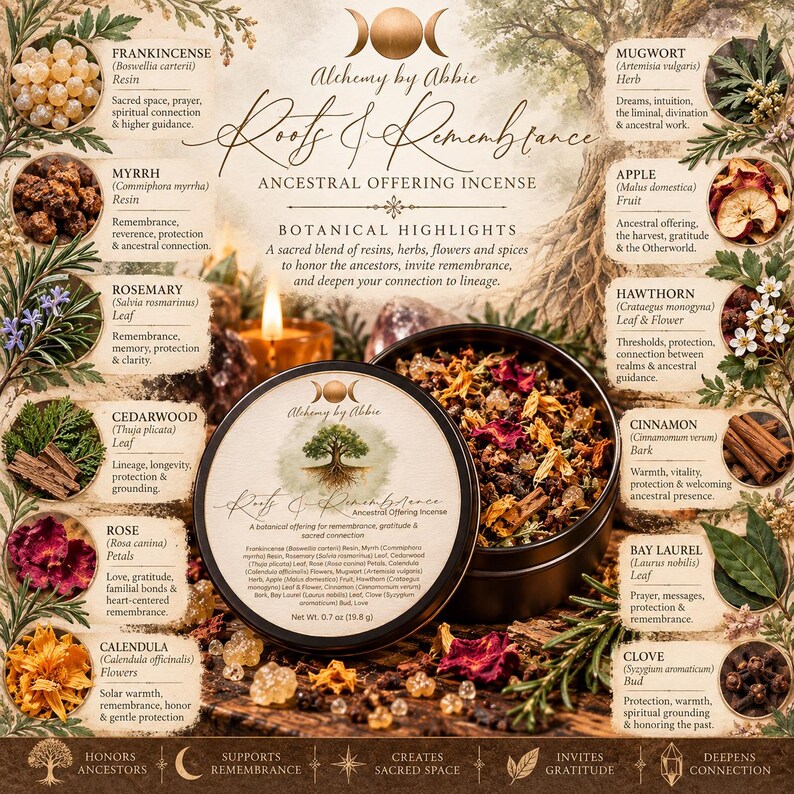 Ancestor Offering Loose Incense | Botanical Ritual Incense | Roots ...