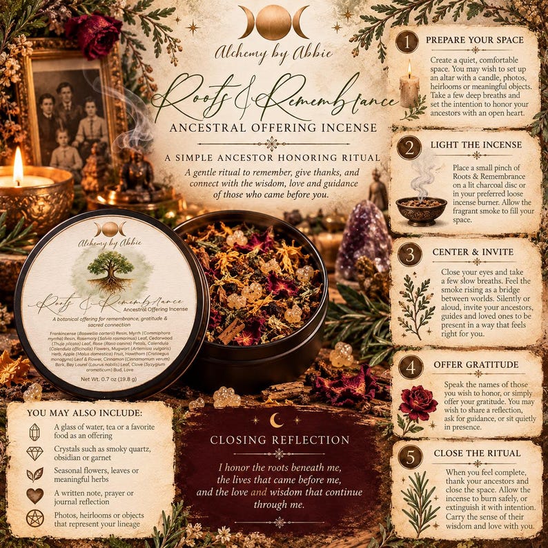 Ancestor Offering Loose Incense | Botanical Ritual Incense | Roots ...