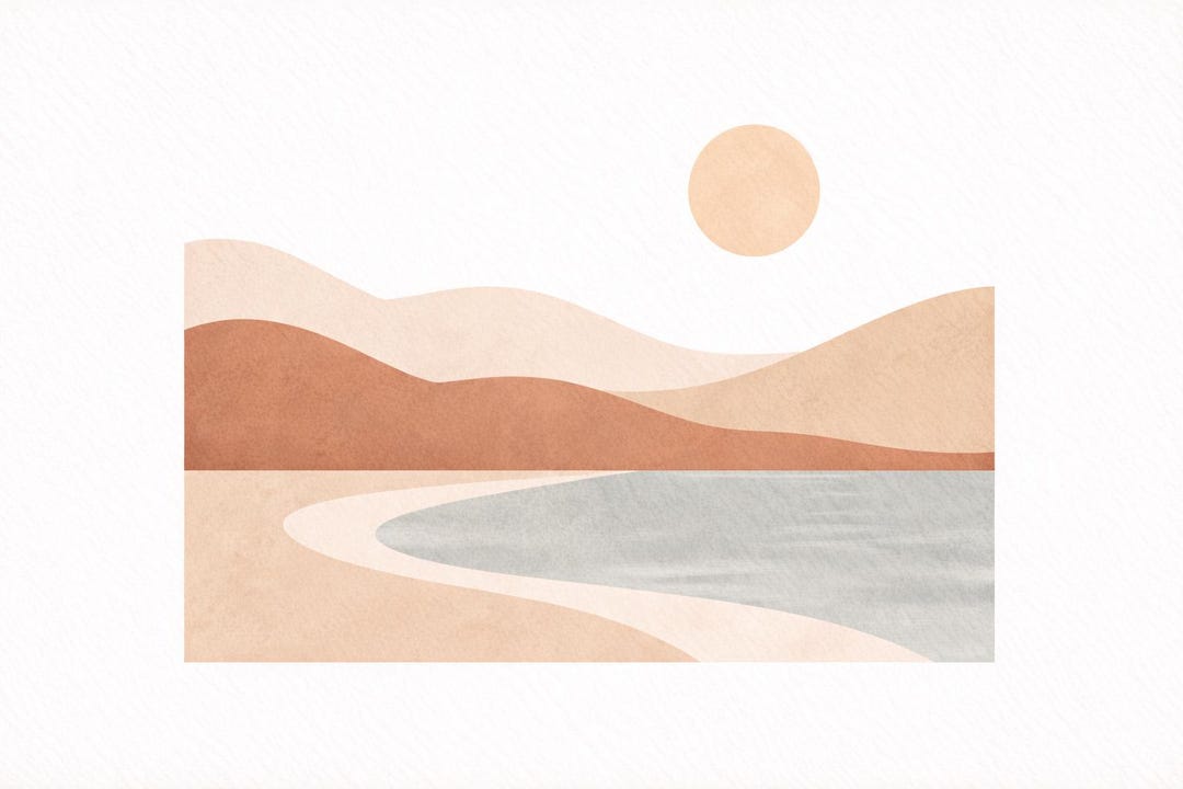 Minimalist Landscape Wall Art Printable – Calm Neutral Home Decor - Etsy
