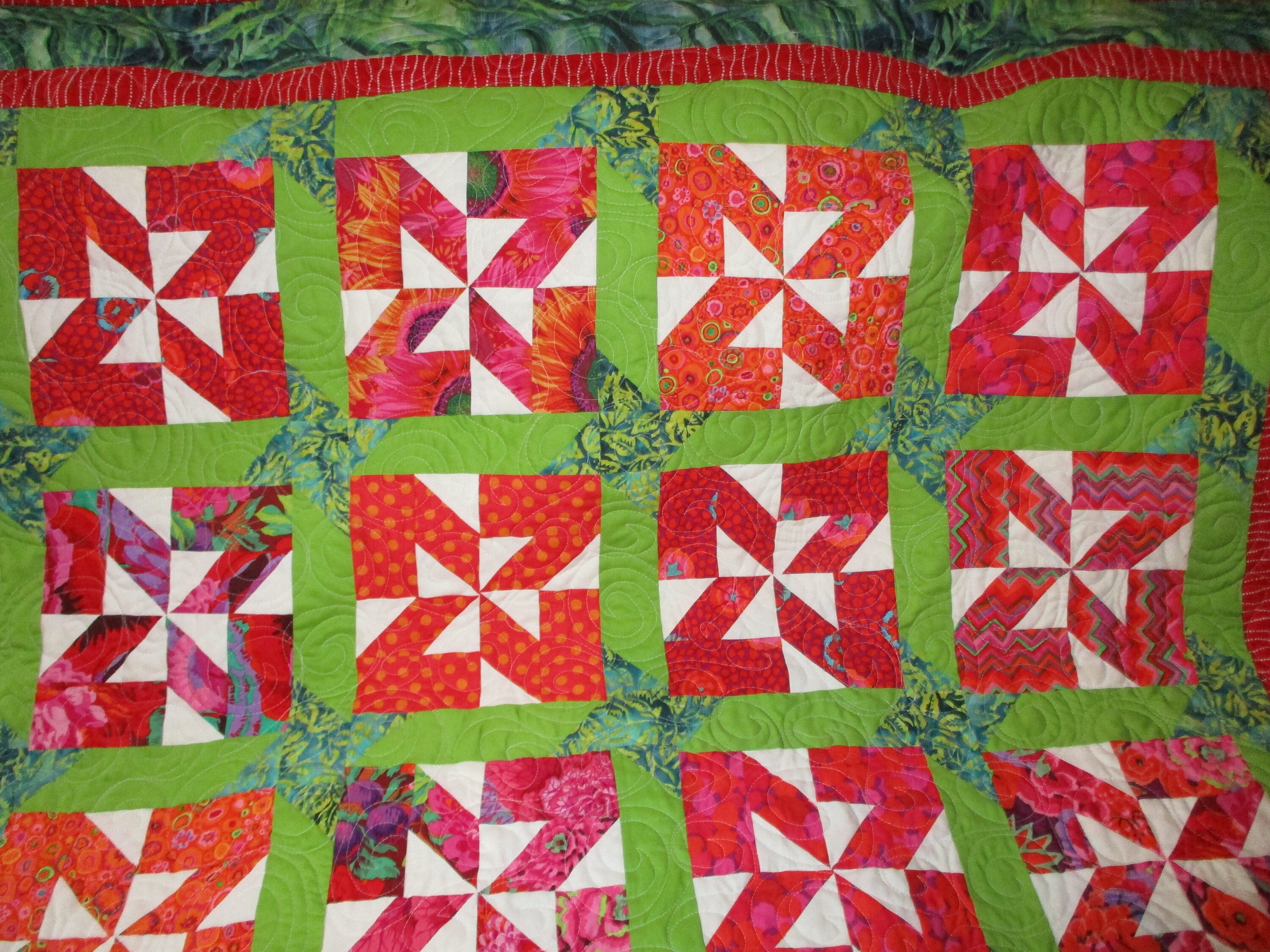 Summer Pinwheel Patchwork Lap Quilt, Bright Quilt 0429-01 - Etsy